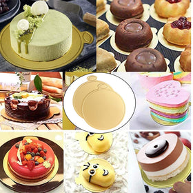 Wanbao gold mini cake boards ideal for party planning and bake sales.