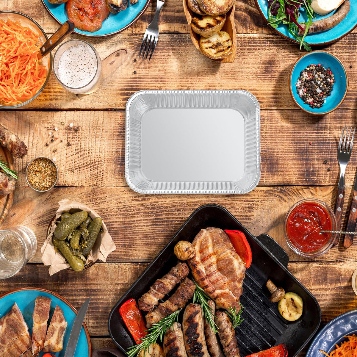 WANBAO Oven-safe and freezer-safe pans for versatile meal prep.