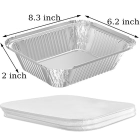 WANBAO Stackable foil pans save shelf space for catering and deli setups.