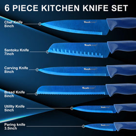 Wanbasion knife set with sheath offers safe storage and blade protection.