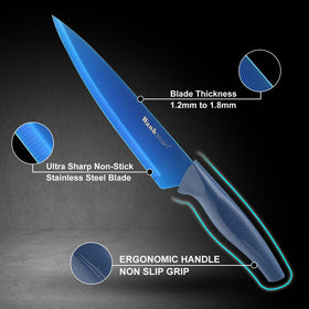 Wanbasion titanium coating finish on blades emphasizes corrosion resistance and shine.