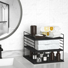 WANCHIY cabinet organizer with chrome finish for durable, stylish storage.