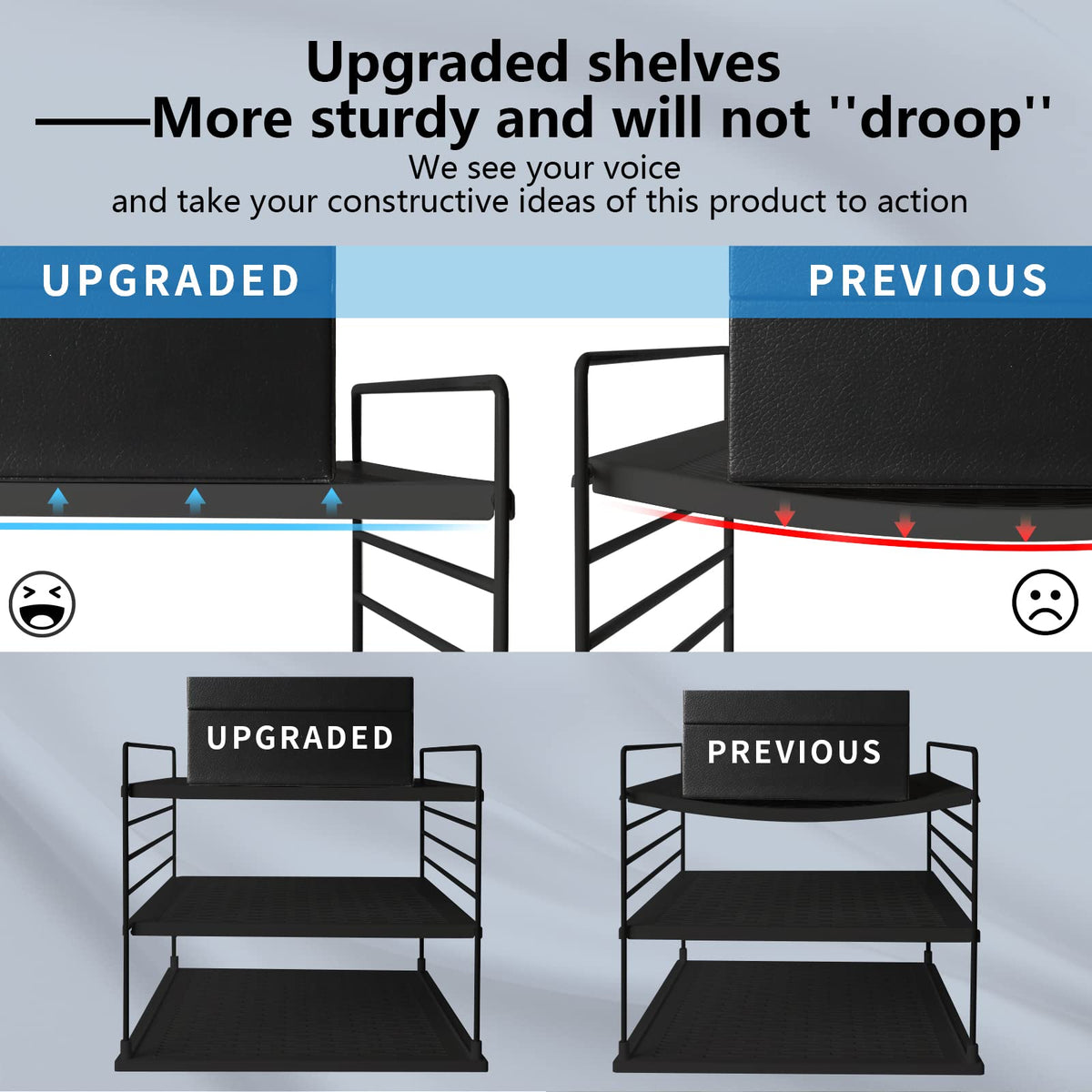 WANCHIY divided compartments for neatly storing bags, snacks, and boxes.