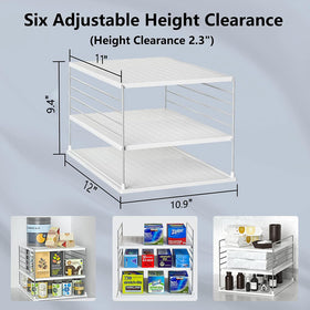 WANCHIY under-sink organizer holds bags and wraps for quick access
