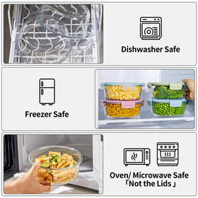 Wancilock glass containers in the fridge for meal prep and leftovers