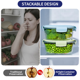 Wancilock glass containers safe for microwave reheating