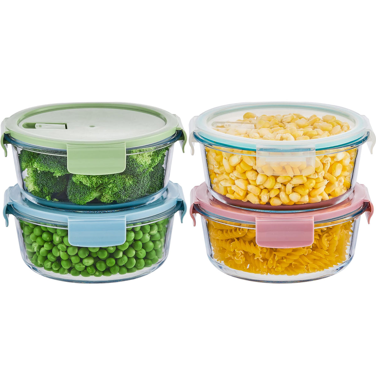 Wancilock round glass containers with airtight lids keep leftovers fresh
