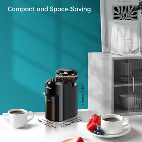 Wancle grinder cleaning container with brush and anti-static surface.