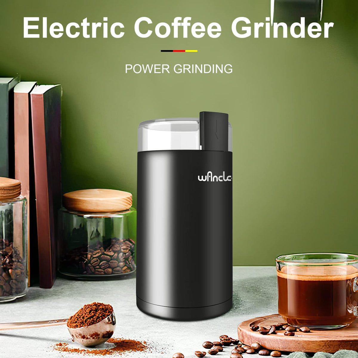 Wancle coffee grinder one-touch control for simple operation