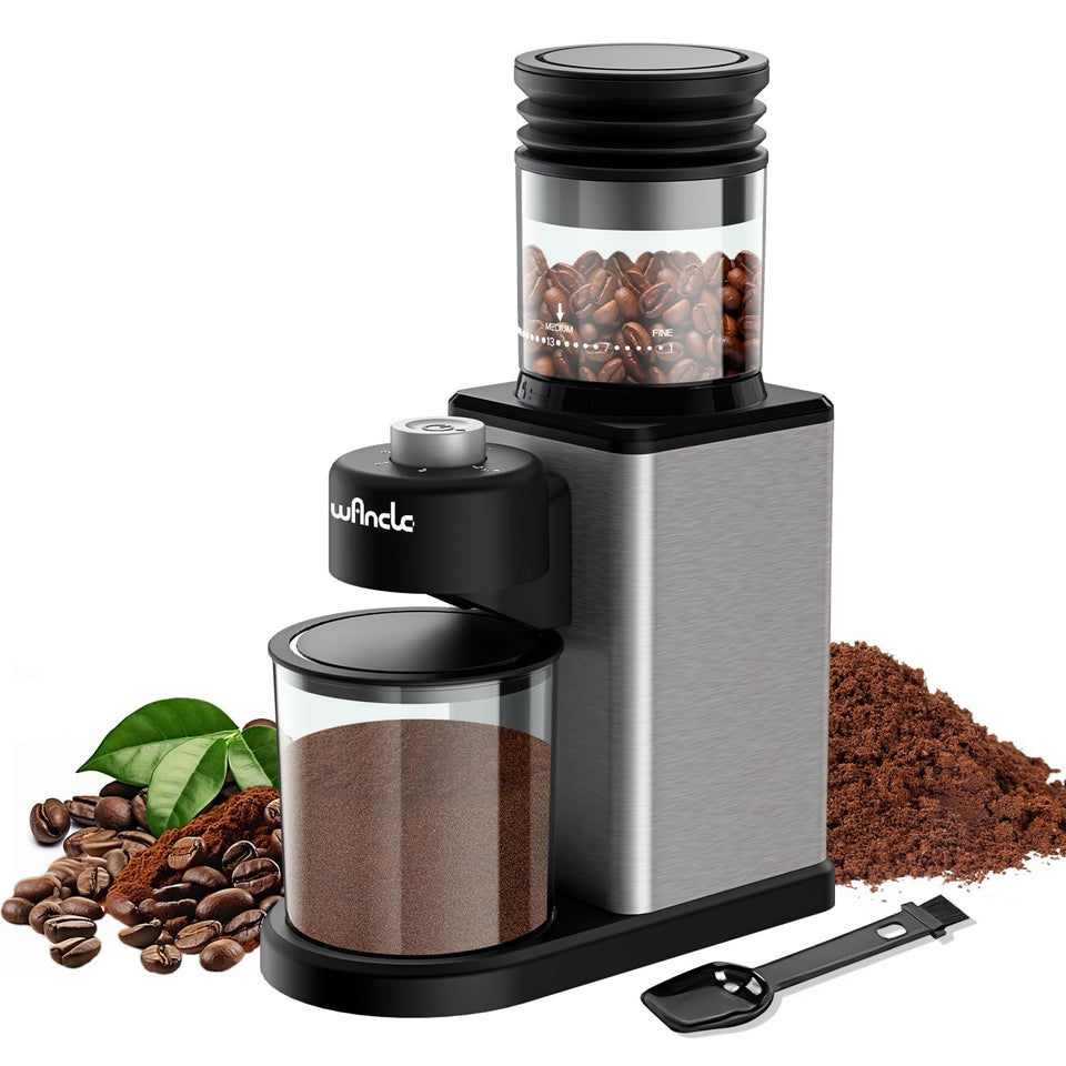 Wancle conical burr grinder ready for espresso grind consistency and premium flavor