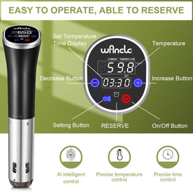 Wancle sous vide cooker demonstrates precise temperature control for reliable results
