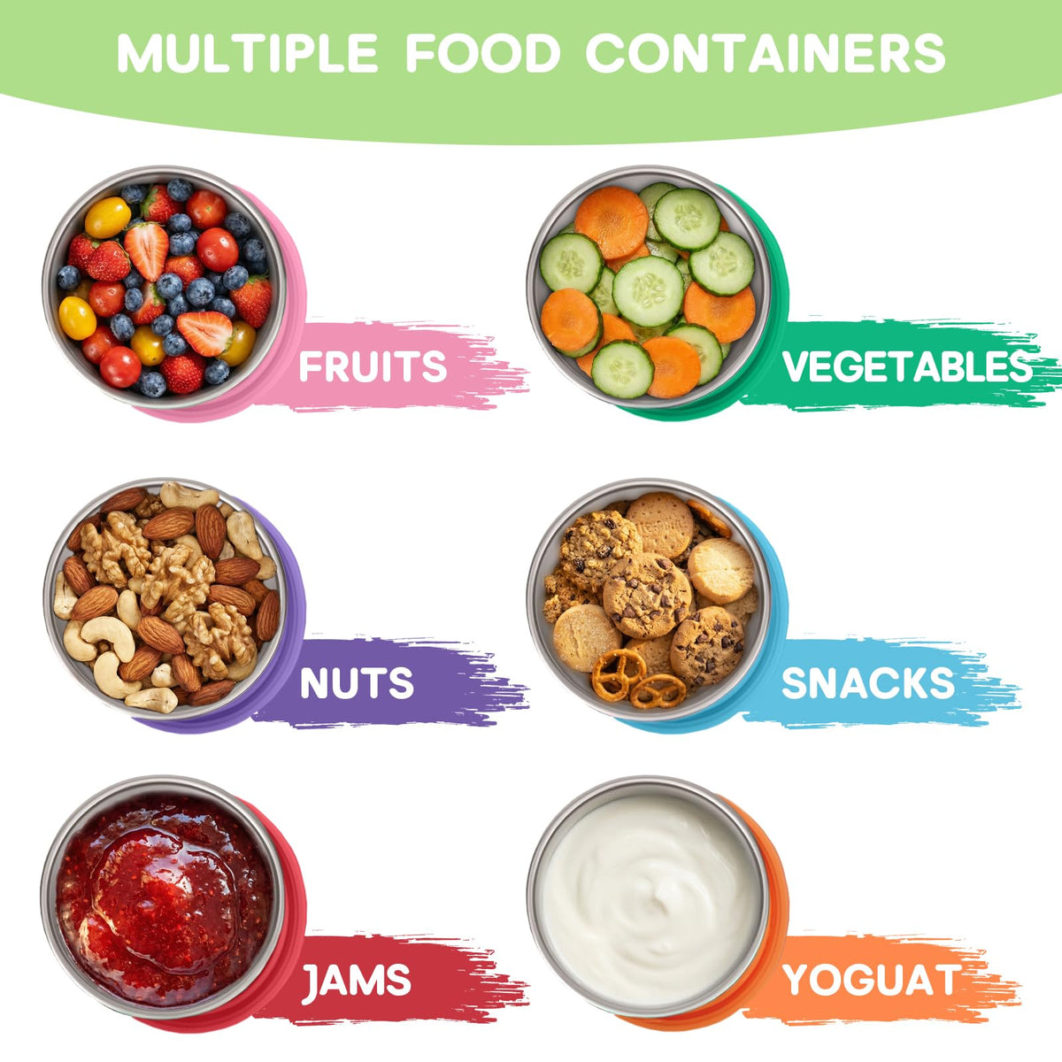 WANHMIF leak-proof snack containers prevent spills during travel and daycare.