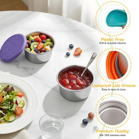 WANHMIF stackable lunch containers save space in backpacks for busy school days.