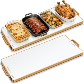 Wanish Electric Warming Tray 32x12 keeps multiple dishes warm for buffets.