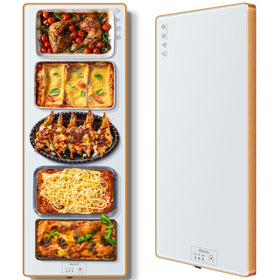 Wanish electric warming tray 40x12 keeps buffet dishes warm with full-surface heating