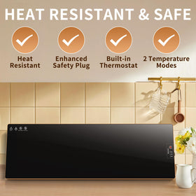 Wanish warming tray on-counter usage demonstrates convenient placement and quick serving.