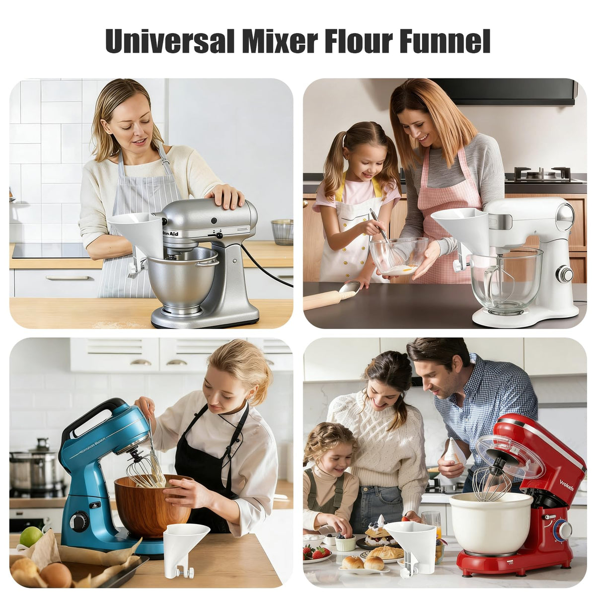 WANLISS flour funnel makes a thoughtful baking gift for moms and home cooks everyday.