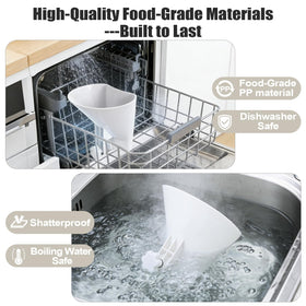 WANLISS flour funnel universal fit supports multiple stand mixers from KitchenAid to Cuisinart at home.