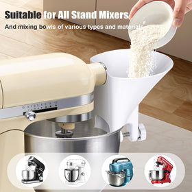 WANLISS flour funnel with wide mouth pouring chute minimizing spills during pouring while baking.