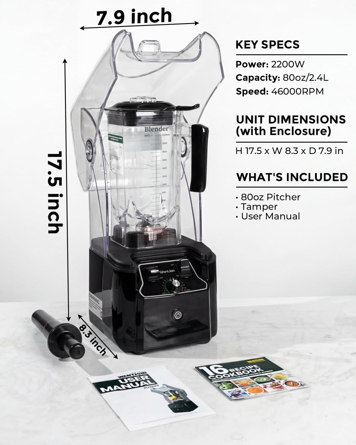 WantJoin tamper accessory supports blending dense mixtures