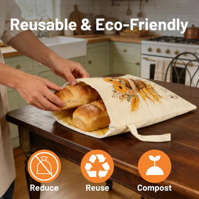 Wantocore bread bag XL size accommodates oversized loaves