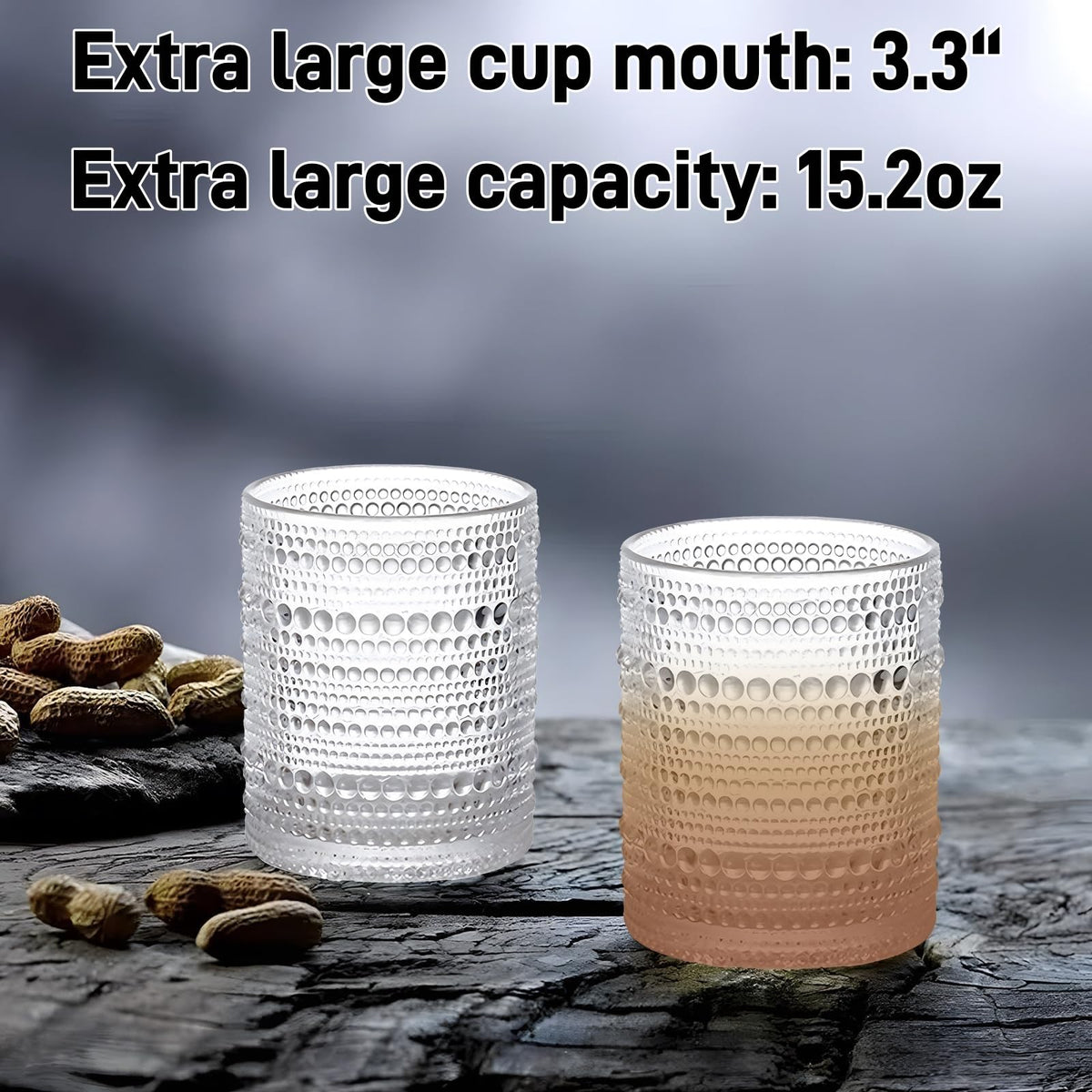 WANYISHUN vintage clear glass enhances color and presentation.