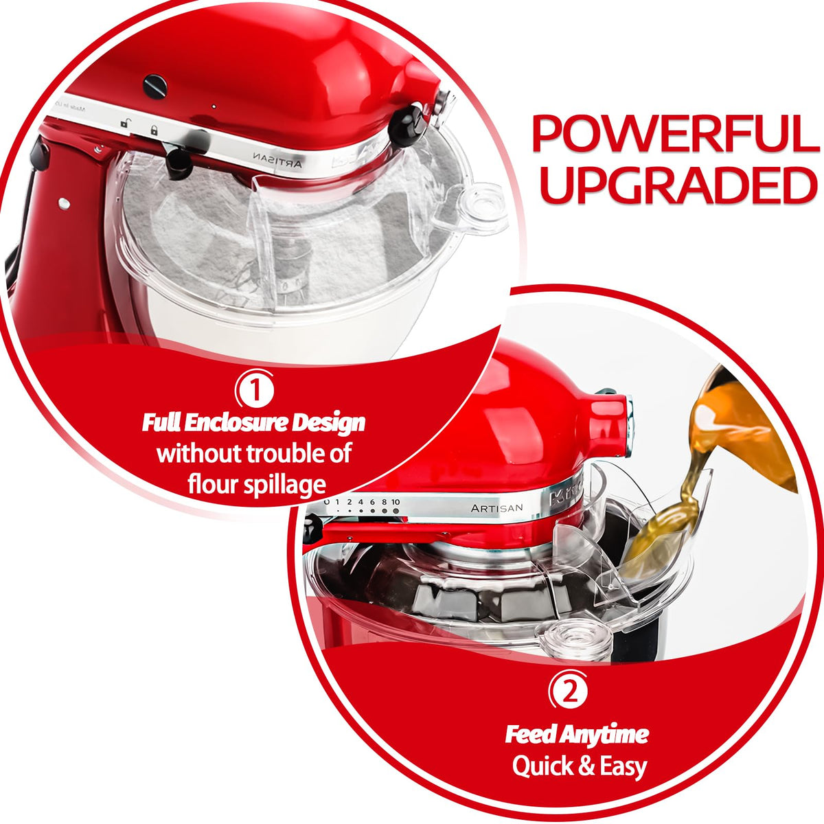 Wanyshapy flour funnel accessory for precise ingredient addition