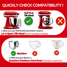 Wanyshapy fully enclosed lid for KitchenAid mixer, spill protection