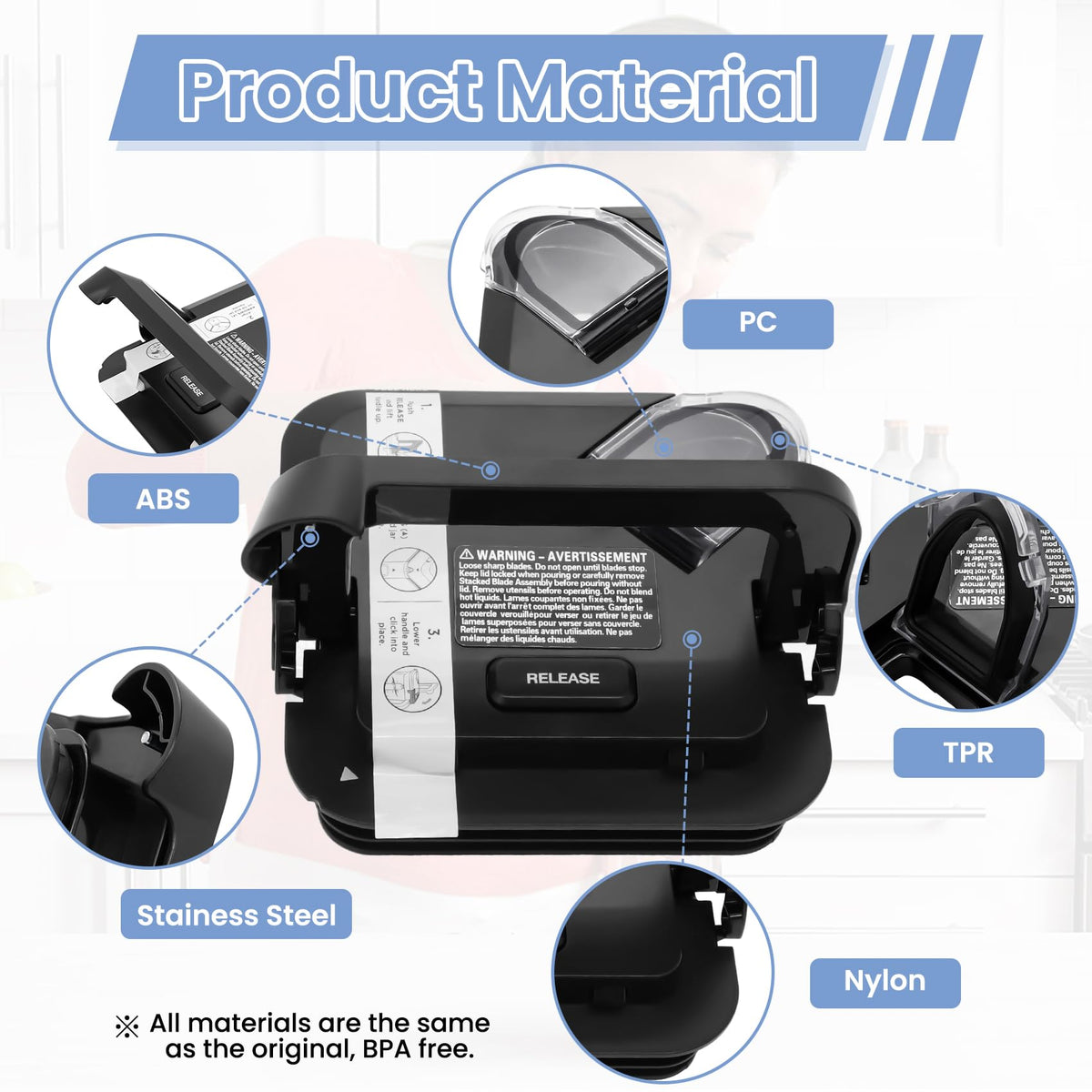 WARDFYT locking lid-compatible Ninja models ensures easy swap