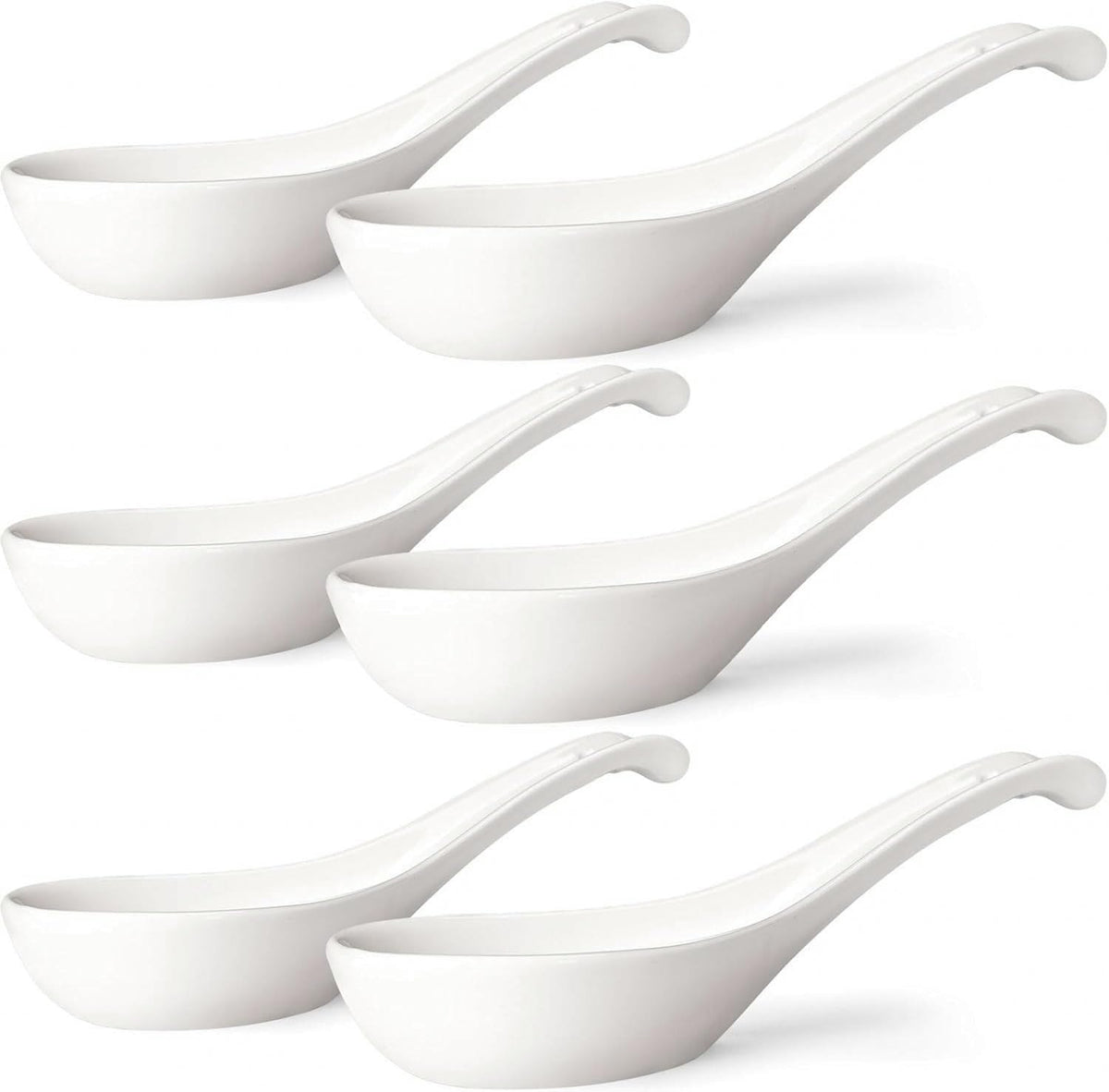 Wareland flat-bottom ceramic spoon provides stable dining and mess-free scooping.