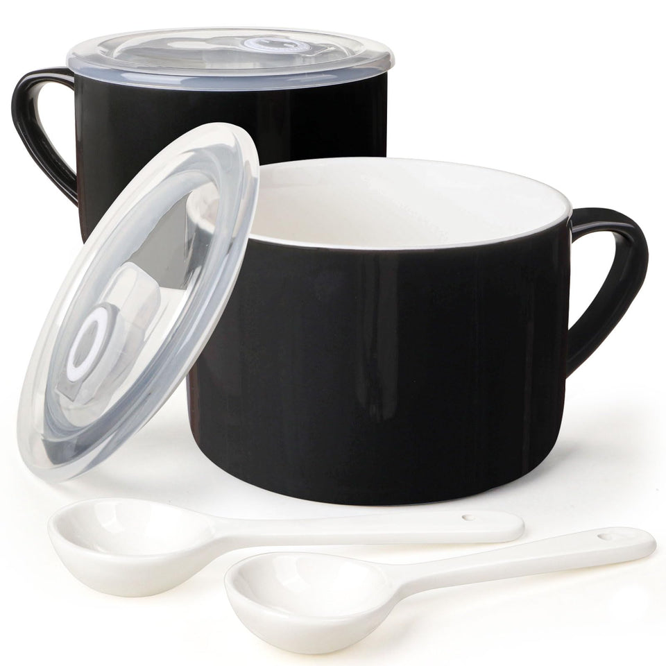 Wareland soup bowl with handle ideal for hot meals and easy transport