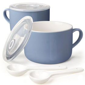Wareland soup bowls with handles for easy serving.
