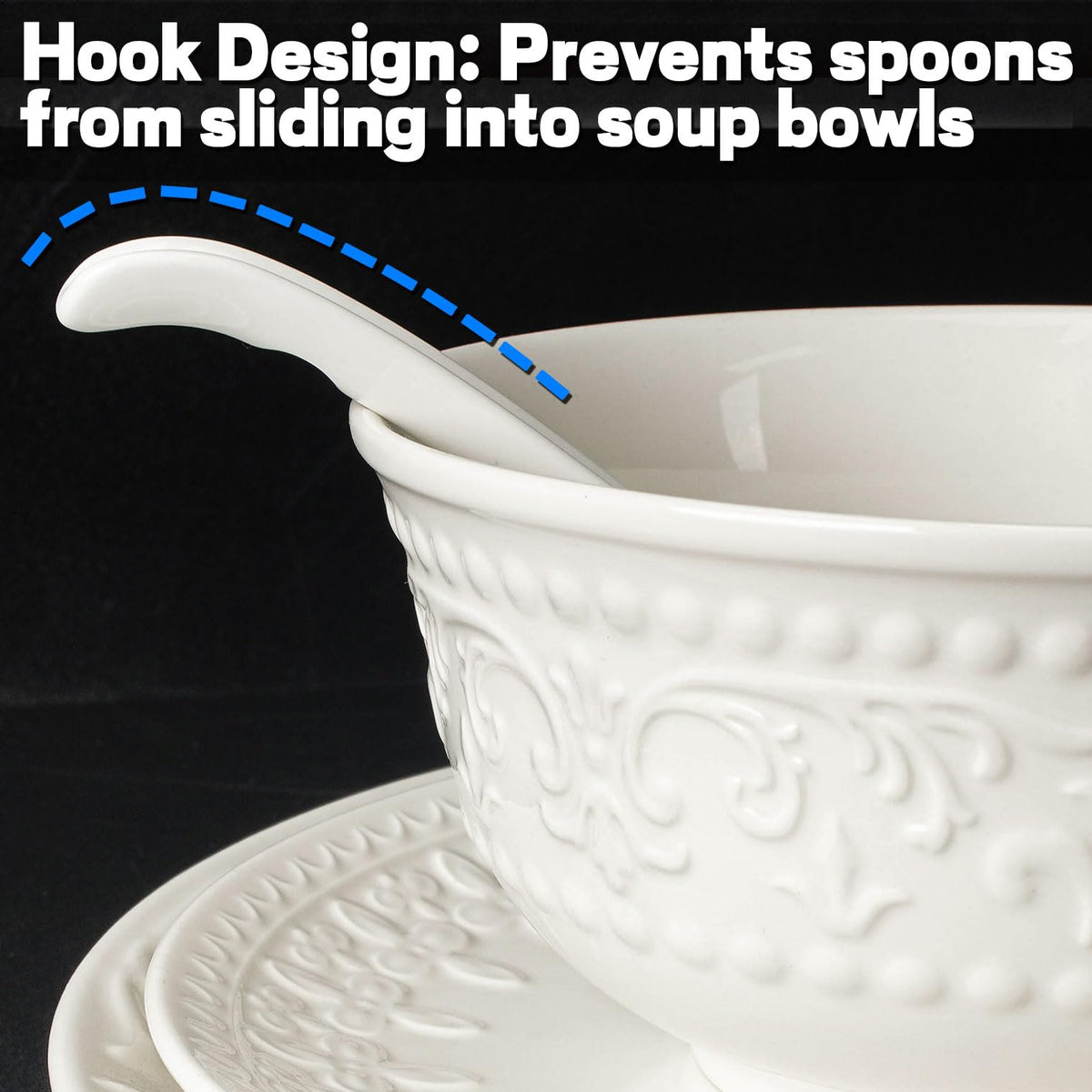Wareland white porcelain spoons offer durable, rust-free daily use.