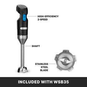 Waring Quik Stix two-speed control enables versatile textures