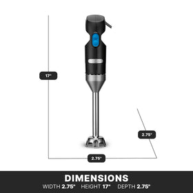 Waring Quik Stix lightweight vented design keeps the motor cooler
