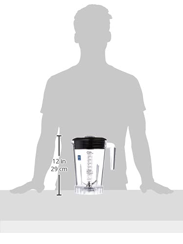 Waring Raptor container cover with removable cap for adding ingredients.