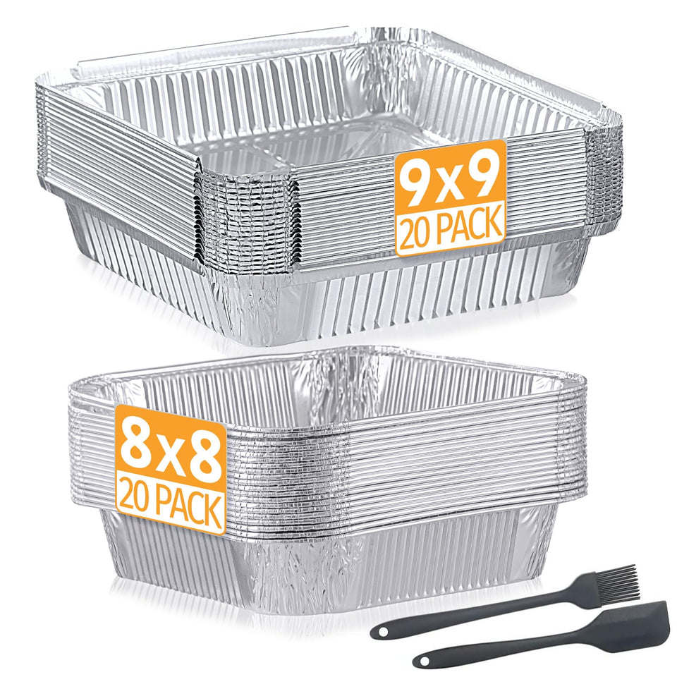WarmGBOXCO 9x9 square disposable pans for even heat and quick serving