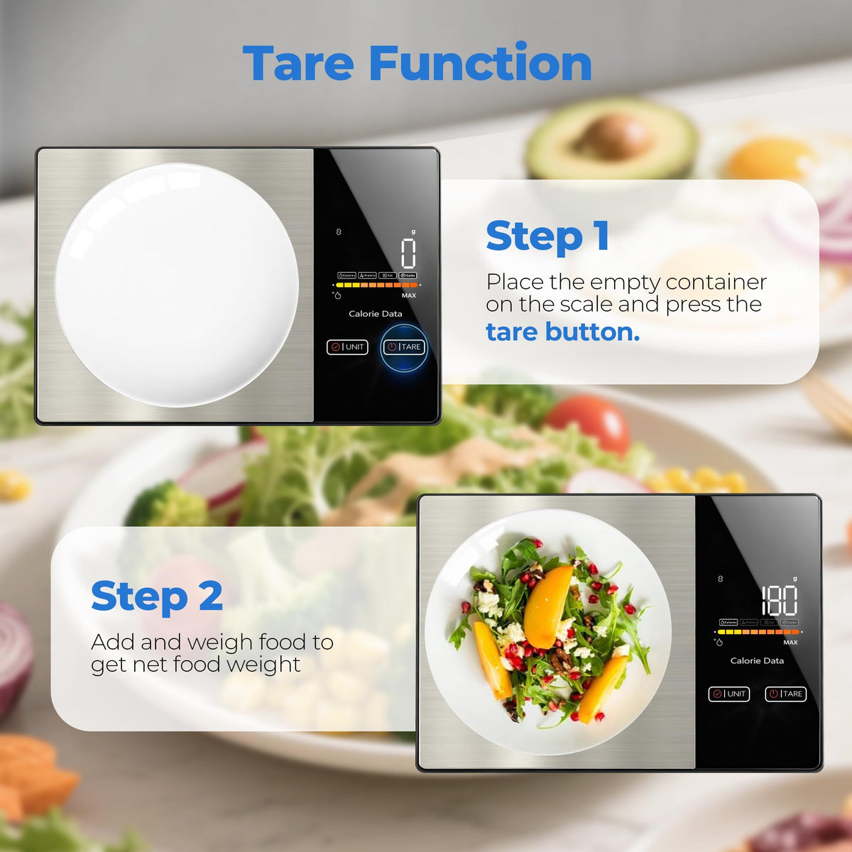 WARMKEY app dashboard showing calories and macros for easy tracking