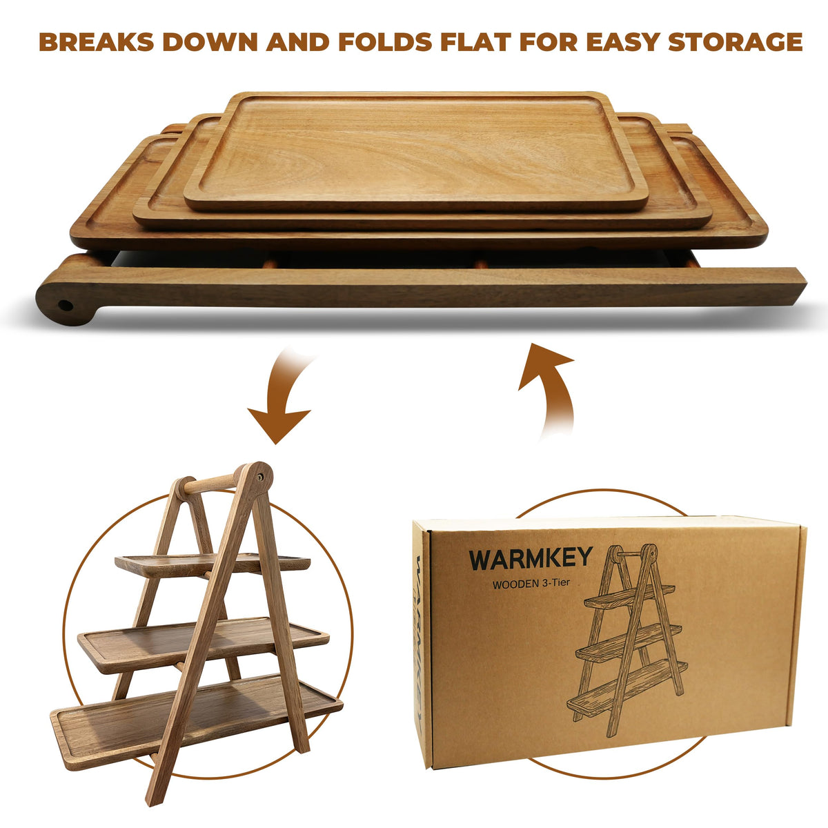 WARMKEY foldable stand storage solution saves space after events.