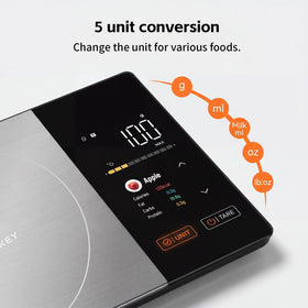 Warmkey dual-screen convenience reduces bending while logging meals.