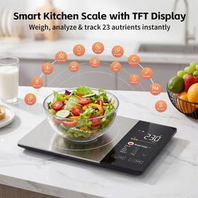 Warmkey TFT precision to 1g enables accurate portioning for recipes and workouts.