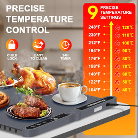 WarmMate control panel highlighting 9 temperature levels
