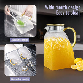 WARMSIMPLE pitcher handles hot and cold drinks within a wide temperature range.