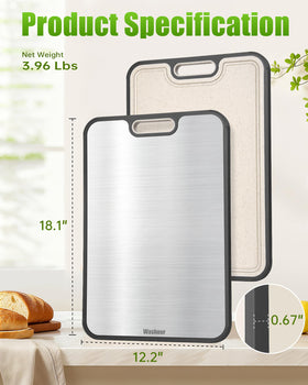 Washour large 18x12 surface fits roasts and vegetables.