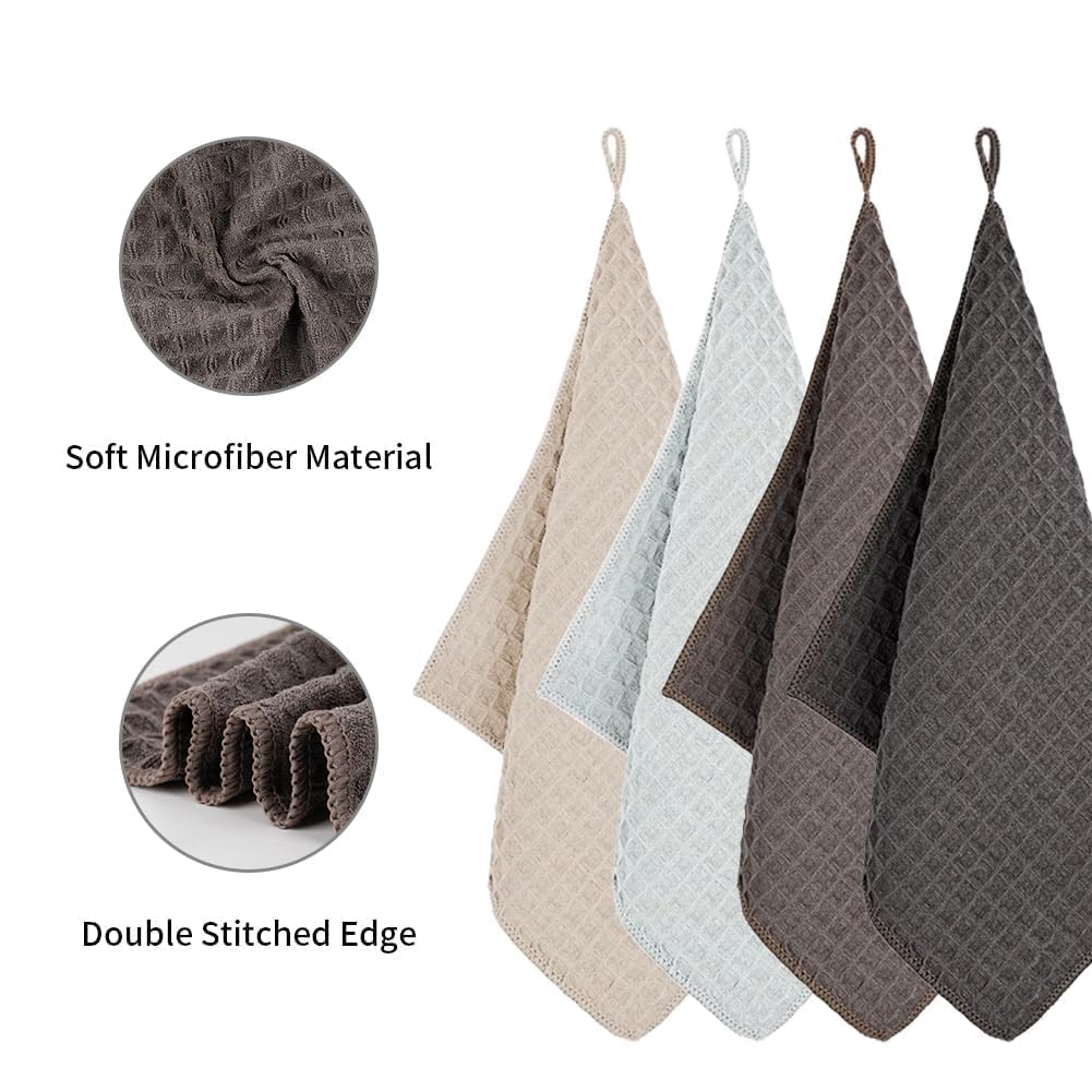 Watchget Barista microfiber cloths in a four-color set to organize cleaning tasks.