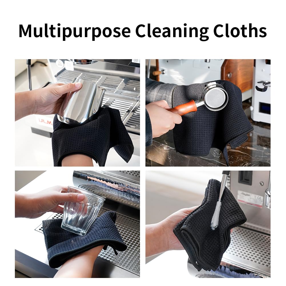 watchget Barista Towel countertop cleaning keeps espresso bar neat.