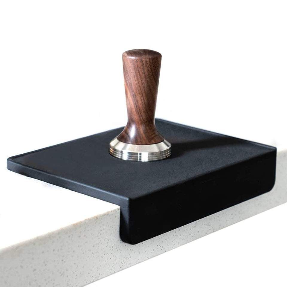 Watchget Espresso Tamping Mat provides edge protection for counter surfaces and stable tamping.