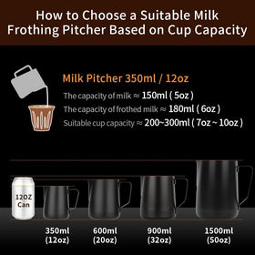 Watchget 350ml pitcher interior is polished for rust resistance and easy cleaning