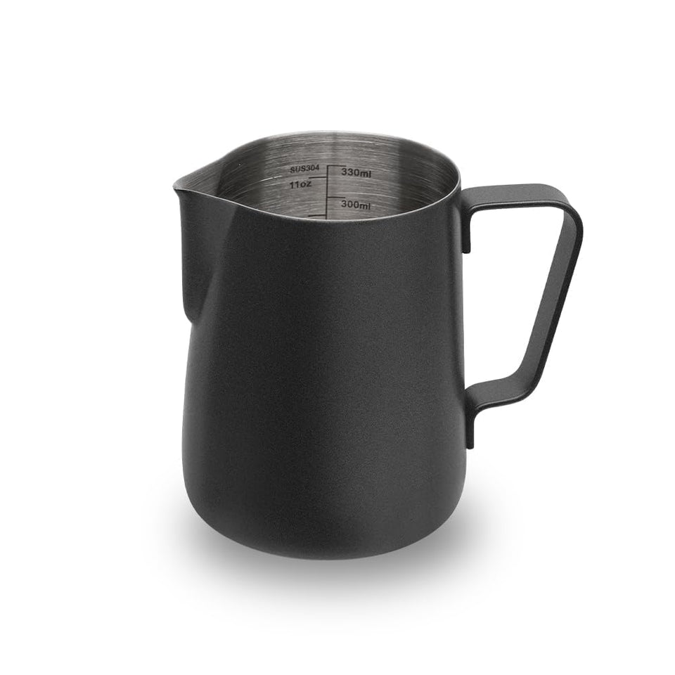Watchget milk frothing pitcher 350ml with dripless spout for precise pours