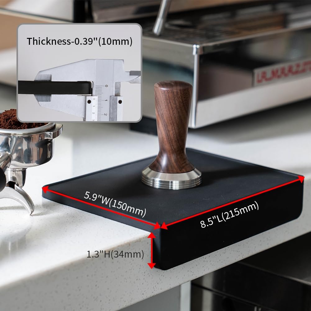 Watchget Silicone Tamping Pad non-slip surface for consistent, easy tamping.